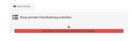 Nachrichten: Ich kann keine Mitteilungen senden - warum?
