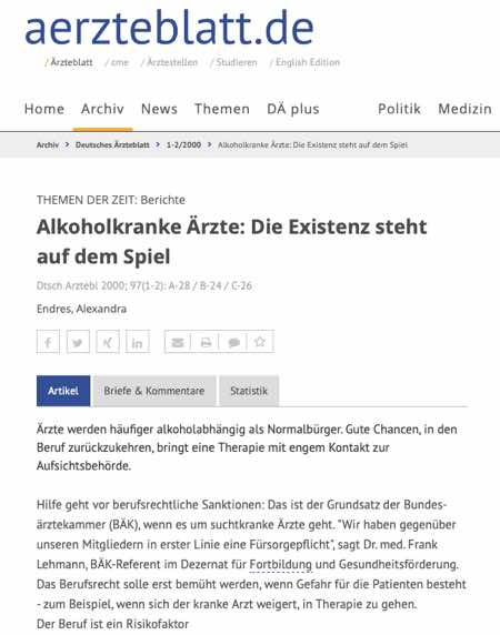 Alkoholkranke Ärzte