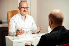 Arzt-Beratungsgespräch-wegen-Alkoholentzug-Klinik-oder-zu-Hause