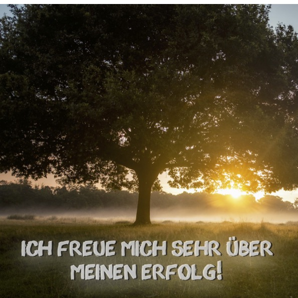 Ich freue mich sehr über meinen Erfolg!