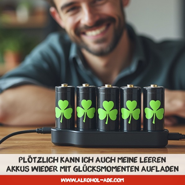 Plötzlich kann ich meine leeren Akkus wieder mit Glücksmomenten aufladen