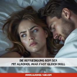 Die Befriedigung beim Sex mit Alkohol war fast gleich null