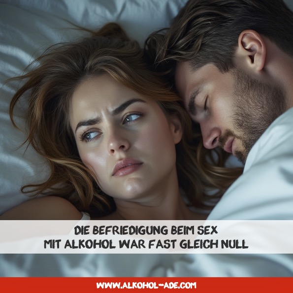 Die Befriedigung beim Sex mit Alkohol war fast gleich null Die Befriedigung beim Sex mit Alkohol war fast gleich null