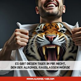 Es gibt diesen Tiger in mir nicht, den der Alkohol rauslassen würde