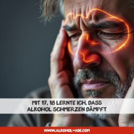 Mit 17, 18 lernte ich, dass Alkohol Schmerzen dämpft