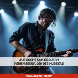 Zur Sucht kam es durch  meinen Beruf, den des Musikers