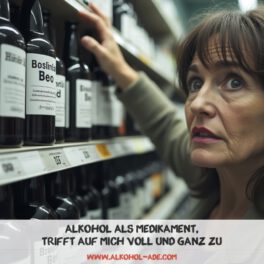 Alkohol als Medikament, trifft auf mich voll und ganz zu