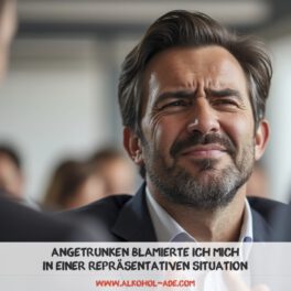 Angetrunken blamierte ich mich in einer repräsentativen Situation