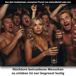 Nüchtern betrunkene Menschen zu erleben ist nur begrenzt lustig