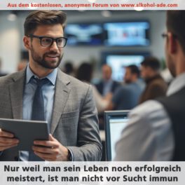 Nur weil man sein Leben noch erfolgreich meistert, ist man nicht vor Sucht immun