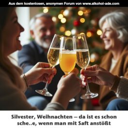 Silvester, Weihnachten – da ist es schon sche..e, wenn man mit Saft anstößt