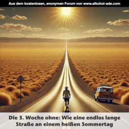 Die 3. Woche ohne- Wie eine endlos lange Straße an einem heißen Sommertag