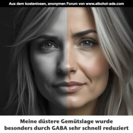 Meine düstere Gemütslage wurde besonders durch GABA sehr schnell reduziert