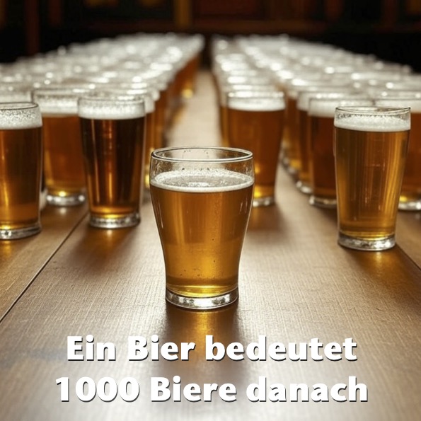 Ein Bier bedeutet 1.000 Biere danach