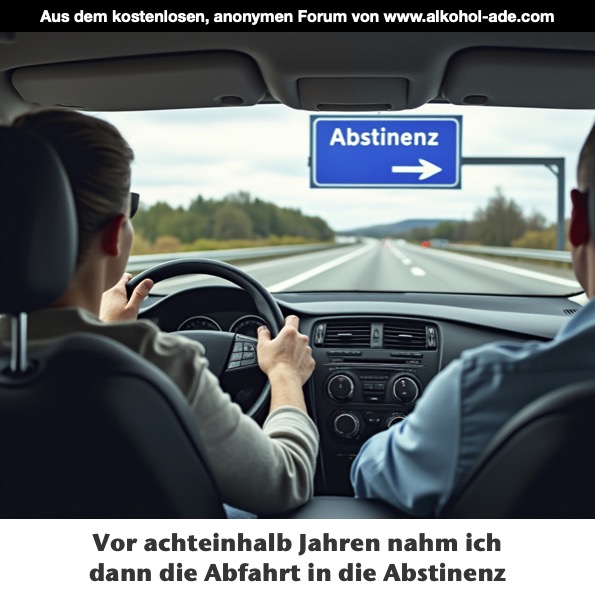 Vor achteinhalb Jahren nahm ich dann die Abfahrt in die Abstinenz