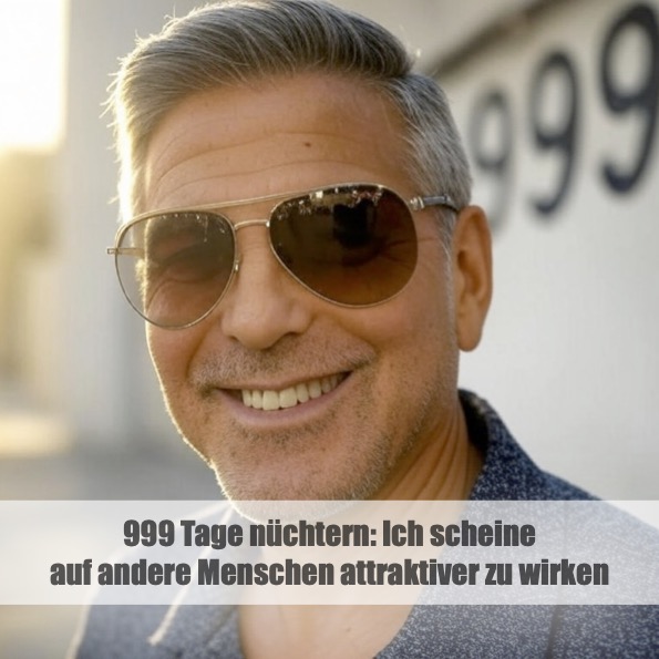 999 Tage nüchtern: Ich scheine auf andere Menschen attraktiver zu wirken 999 Tage nüchtern: Ich scheine auf andere Menschen attraktiver zu wirken