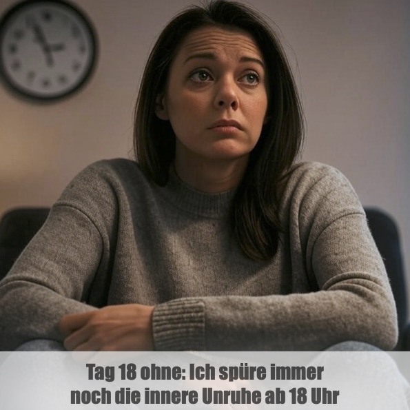 Tag 18 ohne: Ich spüre immer noch die innere Unruhe ab 18 Uhr