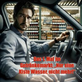 Das 1. Mal im Getränkemarkt- „Nur eine Kiste Wasser, nicht mehr!“