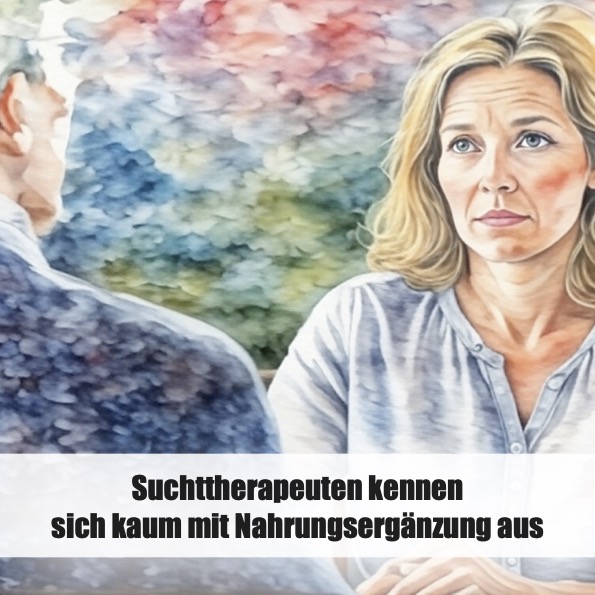 Suchttherapeuten kennen sich kaum mit Nahrungsergänzung aus
