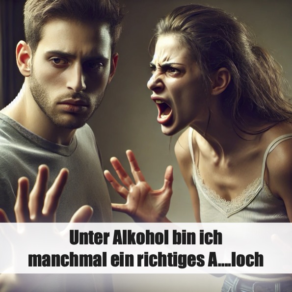 Unter Alkohol bin ich manchmal ein richtiges A….loch