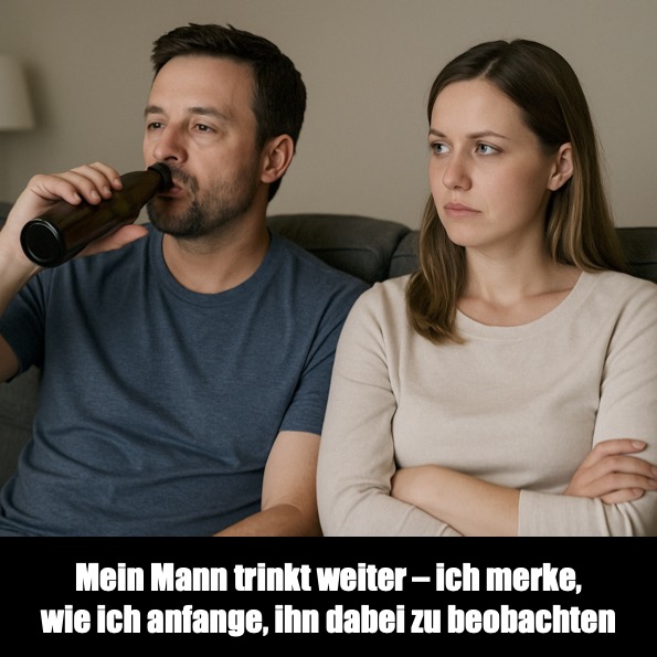 Mein Mann trinkt weiter – ich merke, wie ich anfange, ihn dabei zu beobachten