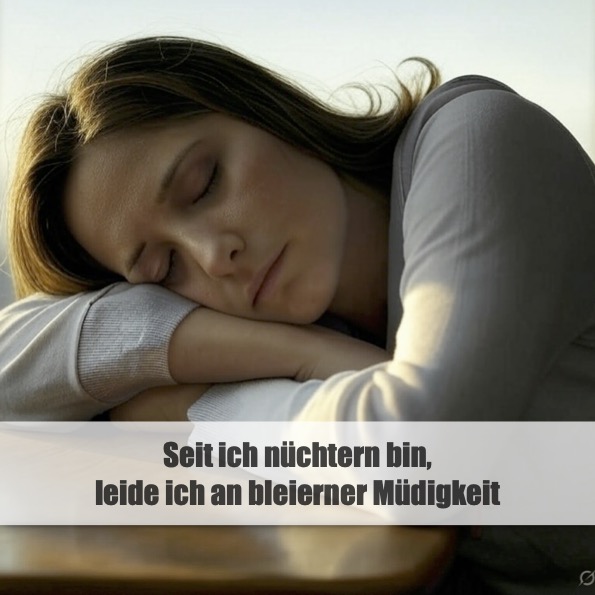 Seit ich nüchtern bin, leide ich an bleierner Müdigkeit