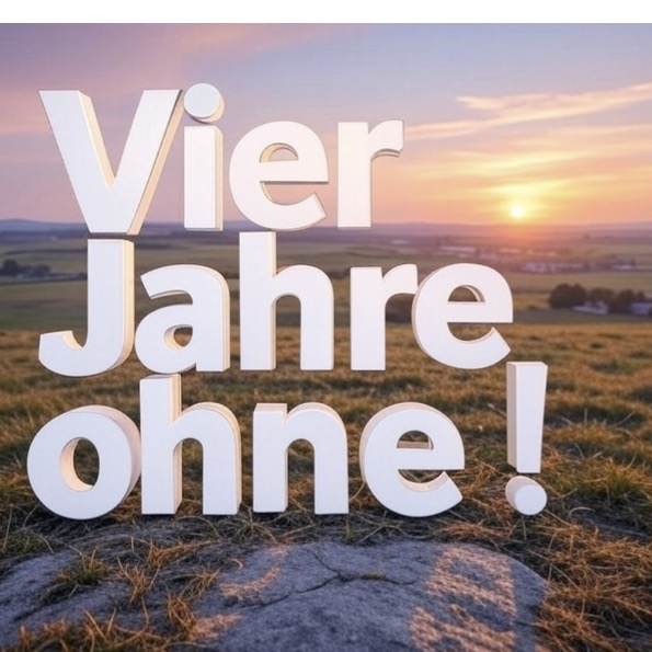 Seit gestern genau bin ich vier Jahre ohne Alkohol!