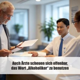 Auch Ärzte scheuen sich offenbar, das Wort „Alkoholiker“ zu benutzen