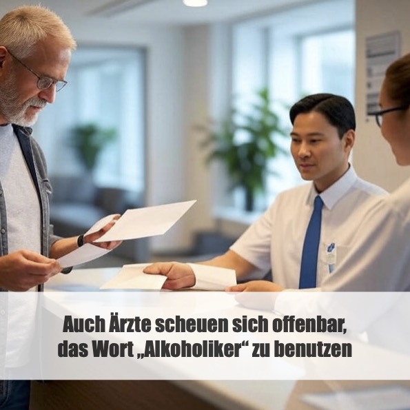 Auch als ich noch getrunken habe, auf keiner Rechnung stand je das Wort Alkoholiker oder Alkoholismus.