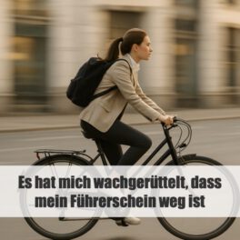 Es hat mich wachgerüttelt, dass mein Führerschein weg ist