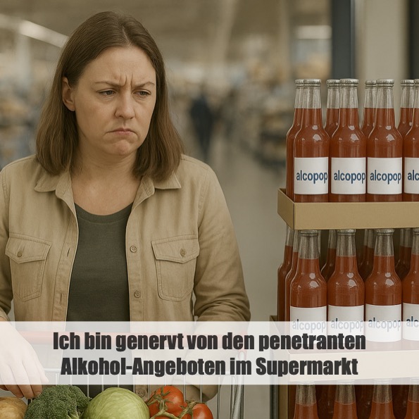 Ich war gerade im Supermarkt und musste feststellen, dass die Angestellten eine neue Palette mit verschiedenen Alkopops direkt in den Gang kurz vor der Kasse geknallt haben