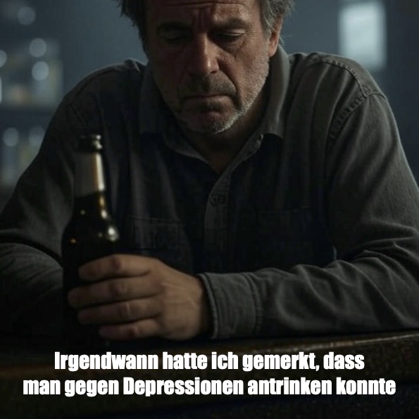 Ich habe schon vor meiner alkoholischen Zeit Depressionen gehabt. Erstmals wurden sie mit 27 Jahren bei mir diagnostiziert.
