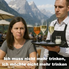Ich muss nicht mehr trinken, ich möchte nicht mehr trinken
