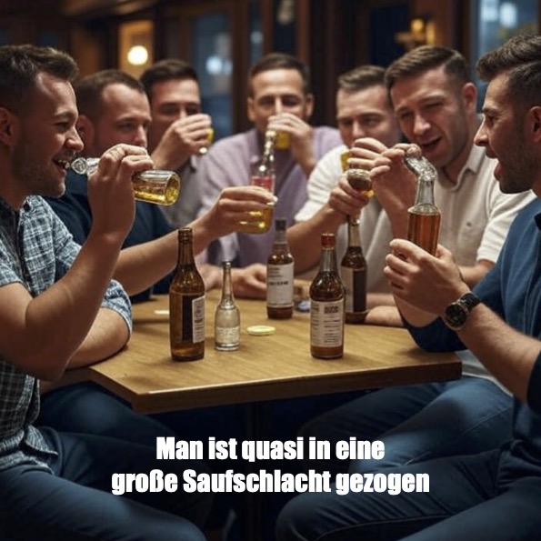 Bei gewissen Veranstaltungen im Jahr, wo es seit vielen Jahren einfach Standard war viel zu trinken.
