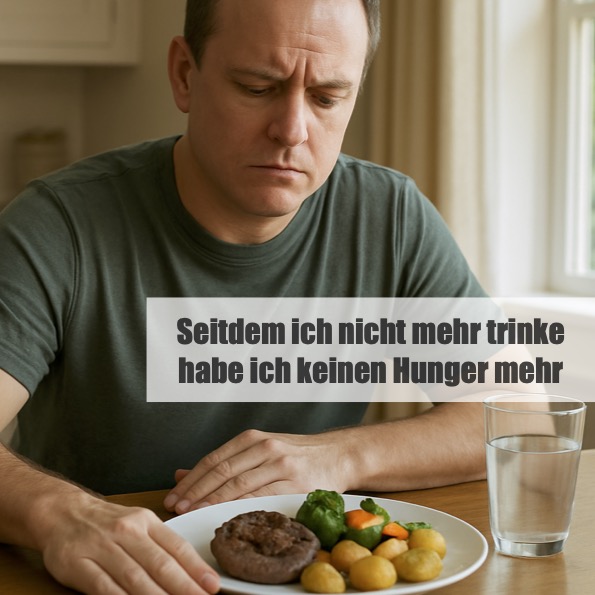 Kaum habe ich aufgehört zu trinken habe ich einfach keinen Hunger mehr