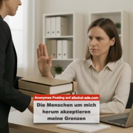 Die Menschen um mich herum akzeptieren meine Grenzen