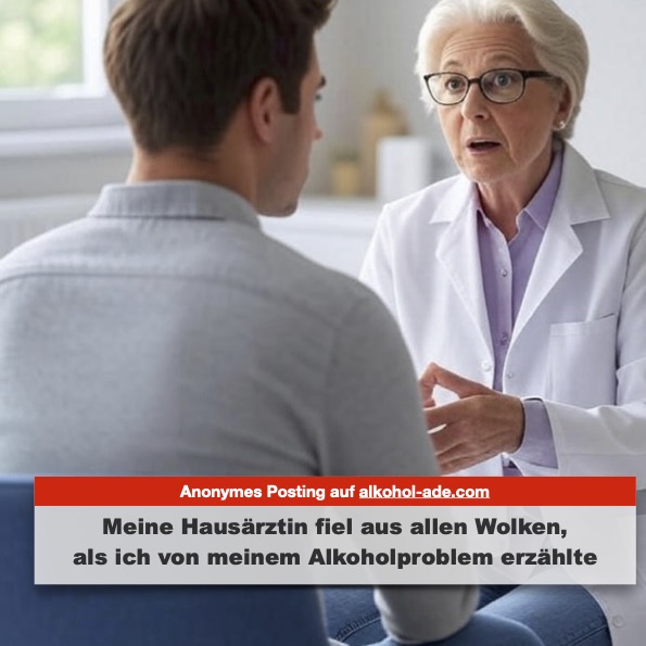 Die Ärztin jedenfalls fiel aus allen Wolken. Sie hätte wohl bei mir nie eine Alkoholgeschichte vermutet.