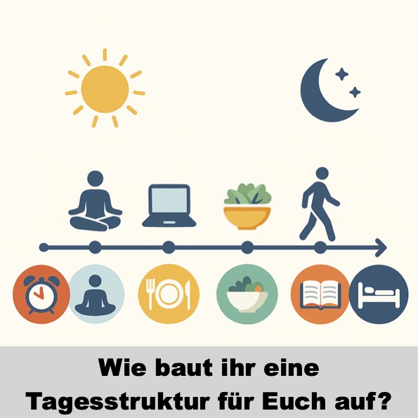 Mir ist bewusst, dass eine geregelte Tagesstruktur ein wichtiger Bestandteil des weiteren Verlaufs meiner Stabilität ist.