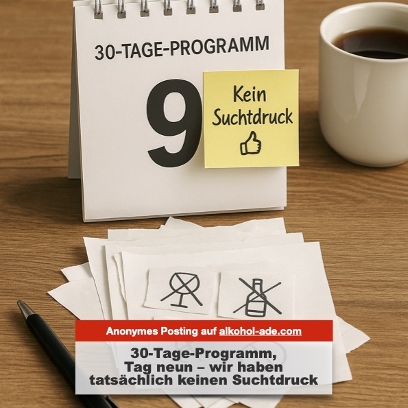 30-Tage-Programm, Tag neun – wir haben tatsächlich keinen Suchtdruck