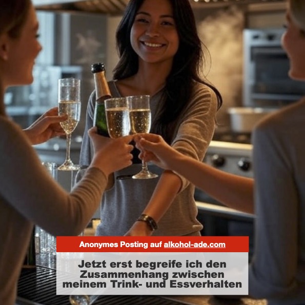 Krass. Jetzt erst begreife ich, dass es einen Zusammenhang zwischen meinem Trink- und Essverhalten gab.