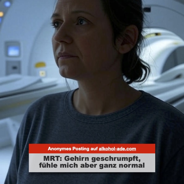 Allerdings ist mein Gehirn nicht altersgemäß - heisst, es ist mehr geschrumpft, als es in meinem Alter sein sollte. Zurückzuführen auf Alkoholmissbrauch.