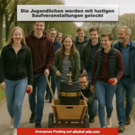 Die Jugendlichen werden mit lustigen Saufveranstaltungen gelockt.