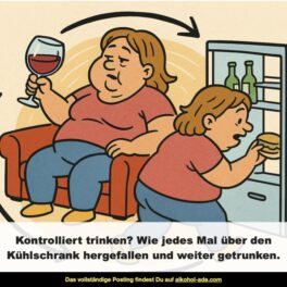 Kontrolliert trinken? Wie jedes Mal über den Kühlschrank hergefallen und weiter getrunken.