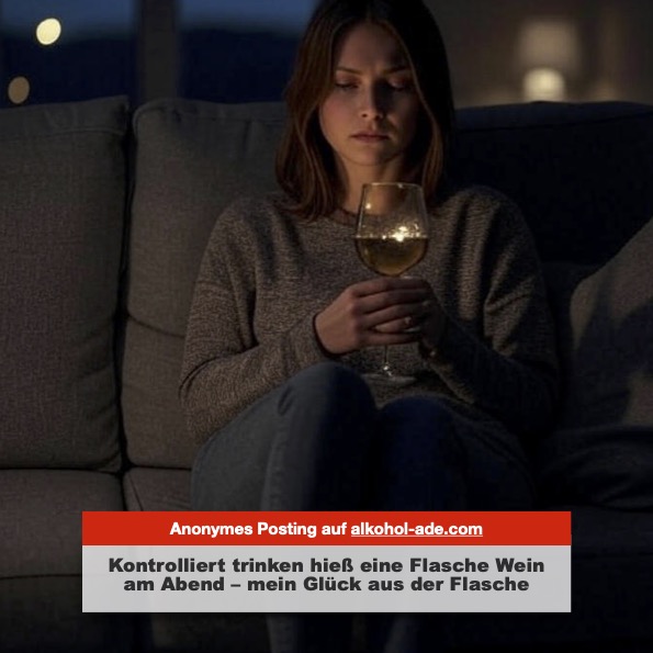 Aber ich brauchte diese eine Flasche Wein am Abend, um mich für die Mühen des Alltags zu belohnen, um ein kleines bißchen Glück zu erleben, Glück aus der Flasche.