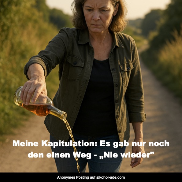 Kapitulation vor dem Alkohol war ein ganz entscheidender Begriff und Prozess um mich zu befreien und zu lösen!