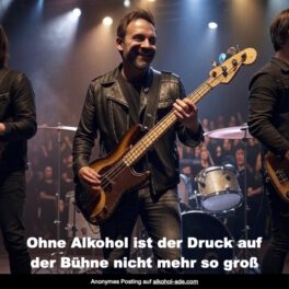 Ohne Alkohol ist der Druck auf der Bühne nicht mehr so groß
