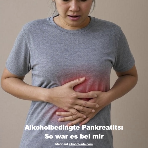 Frau mit Pakreatits hält sich die schmerzhafte Region