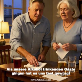 Als unsere Alkohol trinkenden Gäste gingen hat es uns fast gewürgt