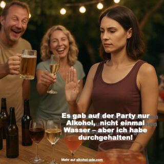 Es gab auf der Party nur Alkohol, nicht einmal Wasser – aber ich habe durchgehalten!