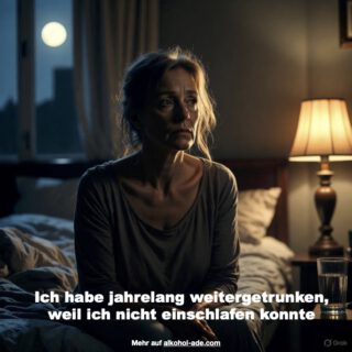 Ich habe jahrelang weitergetrunken, weil ich nicht einschlafen konnte